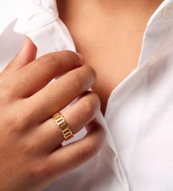 Design Letters Ring - Link Together - Guld