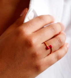 Design Letters Ring - Little Big Love - 18K Guldbelagt