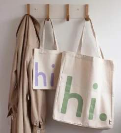 Design Letters Shopper - Lille - Hi - Natur/Lilla