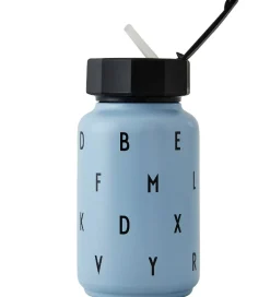 Design Letters Termoflaske m. Sugerør - 330 ml - Blå