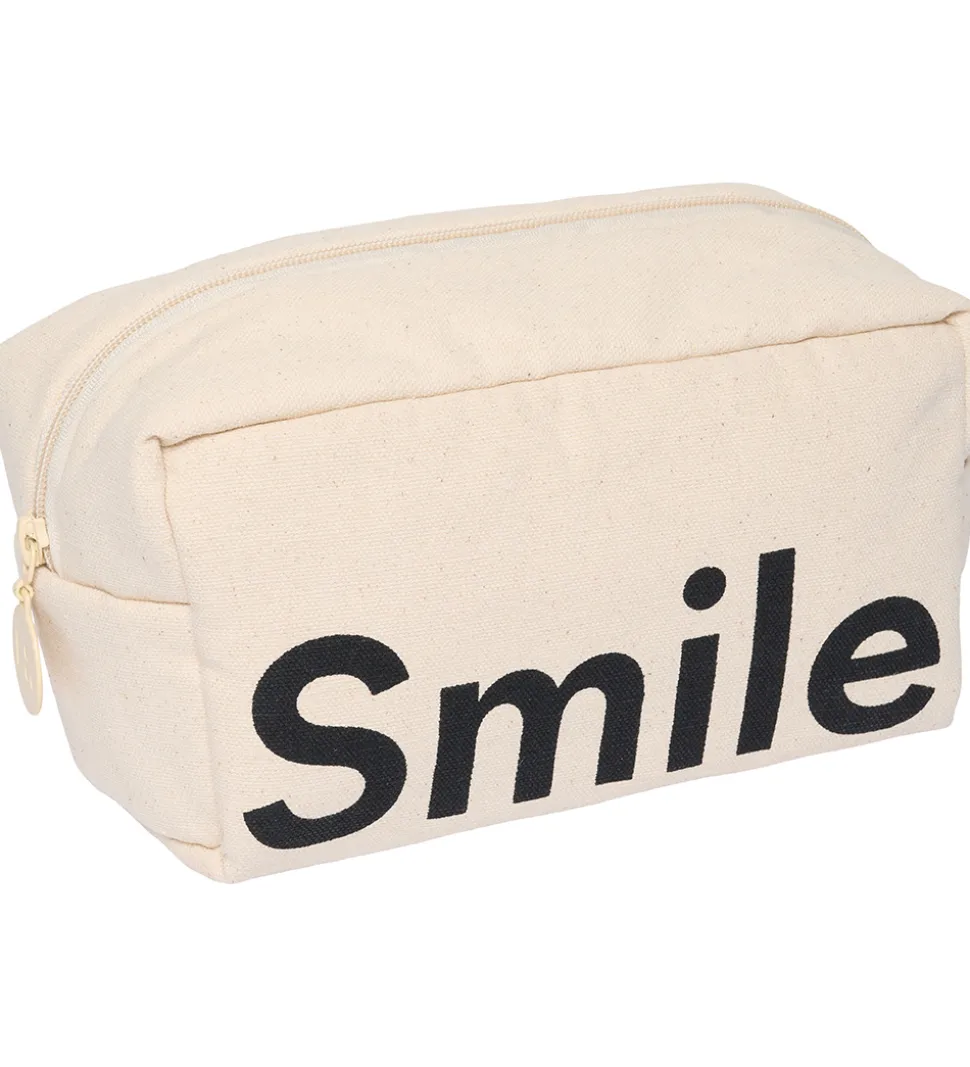 Design Letters Toilettaske - Smile - Natur/Sort