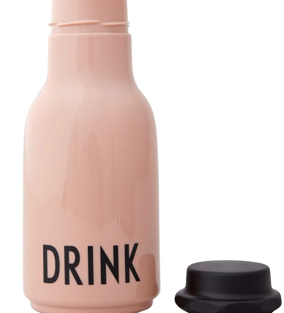 Design Letters Vandflaske - 330 ml - Powder Rose m. Tekst