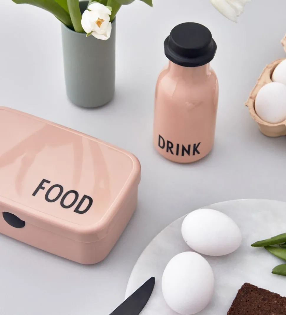 Design Letters Vandflaske - 330 ml - Powder Rose m. Tekst