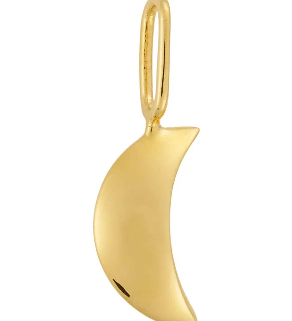 Design Letters Vedhæng - Darling - Måne - 18k Guldbelagt