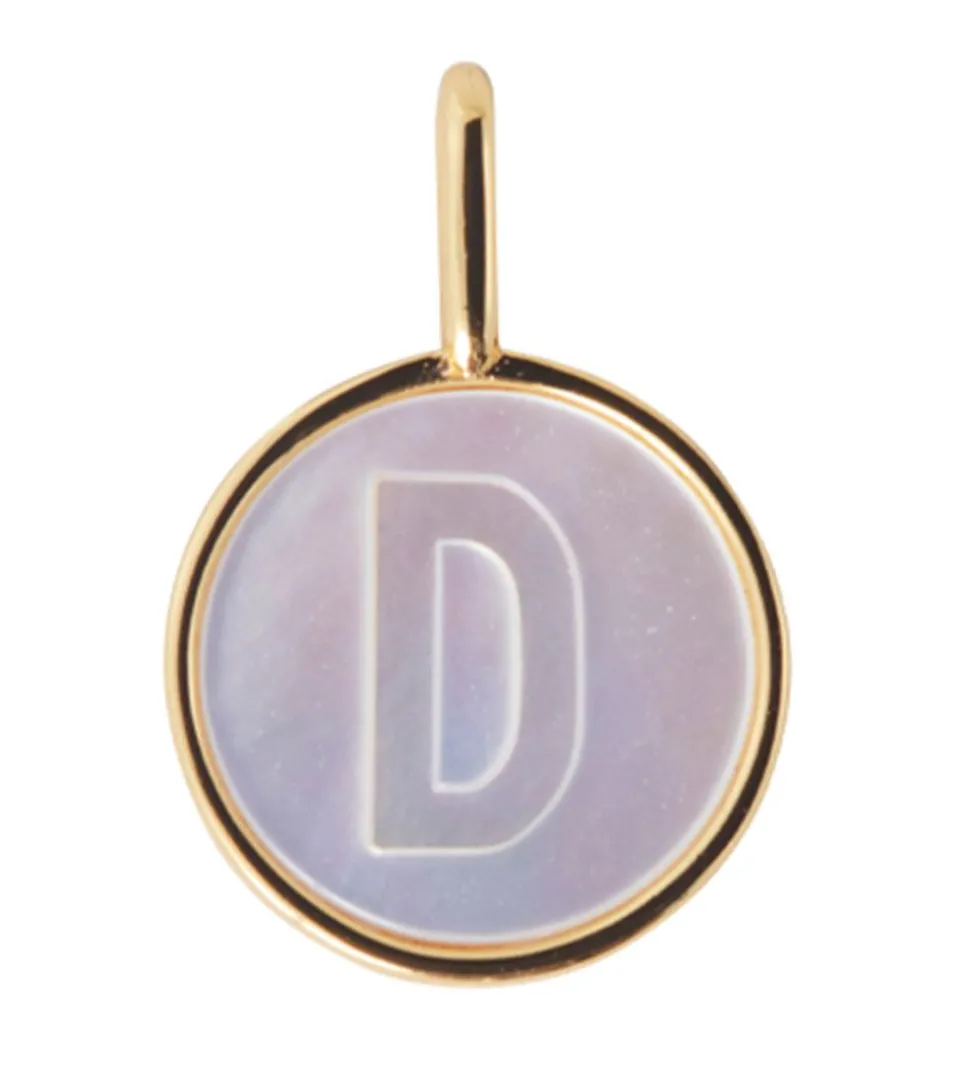 Design Letters Vedhæng Til Halskæde - D - Pearl Gold