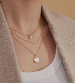 Design Letters Vedhæng Til Halskæde - D - Pearl Gold