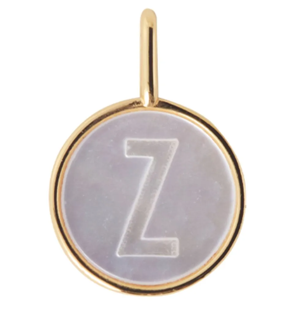 Design Letters Vedhæng Til Halskæde - Z - Pearl Gold