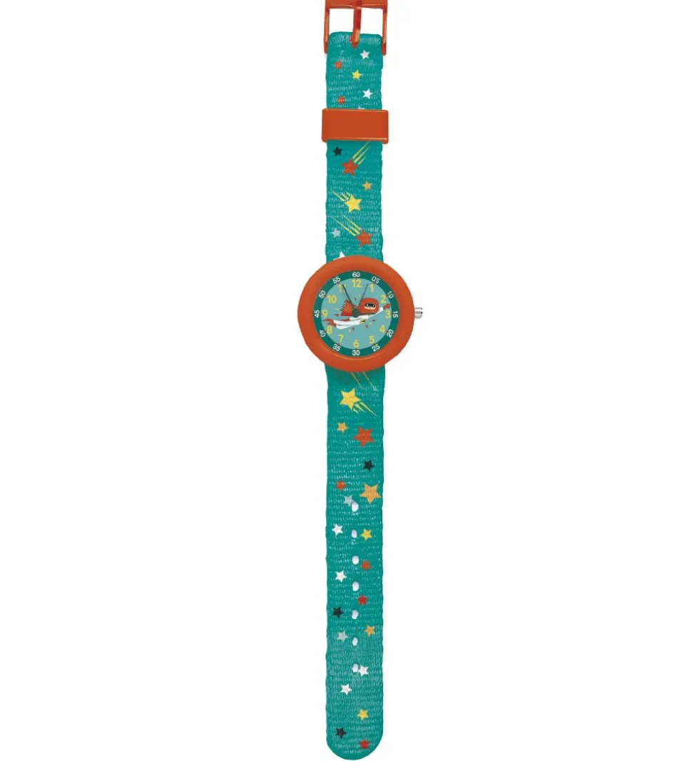 Djeco Armbåndsur - Lyseblå m. Superhelt
