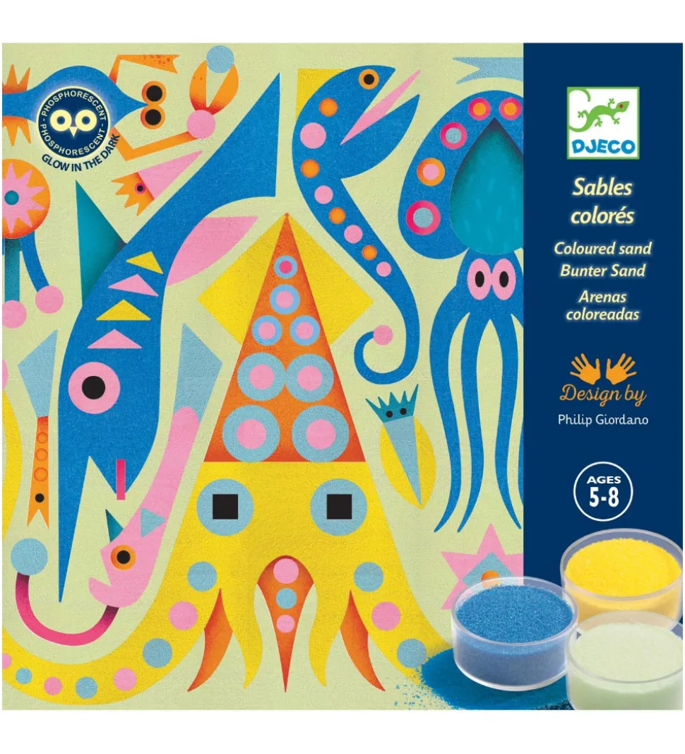 Djeco Kreasæt - Farvet Sand - Sea Lights