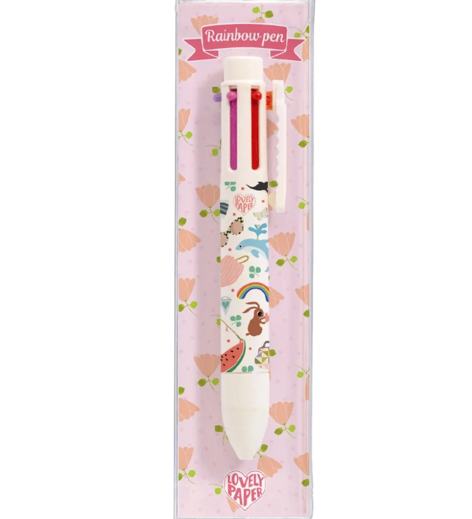 Djeco Kuglepen - Rainbow Pen - 6 Farver - Tinou le Joly Sénovill
