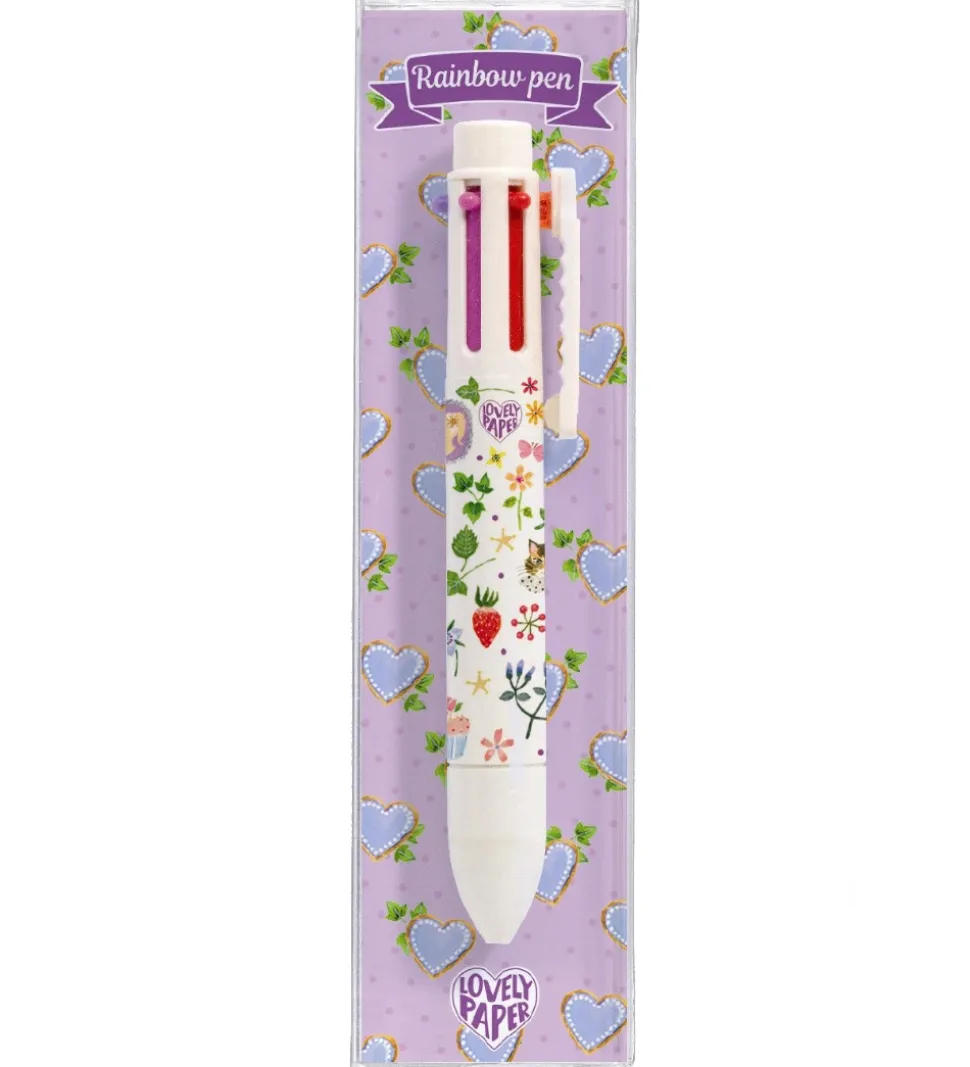 Djeco Kuglepen - Rainbow Pen - 6 Farver - Aiko Fukawa