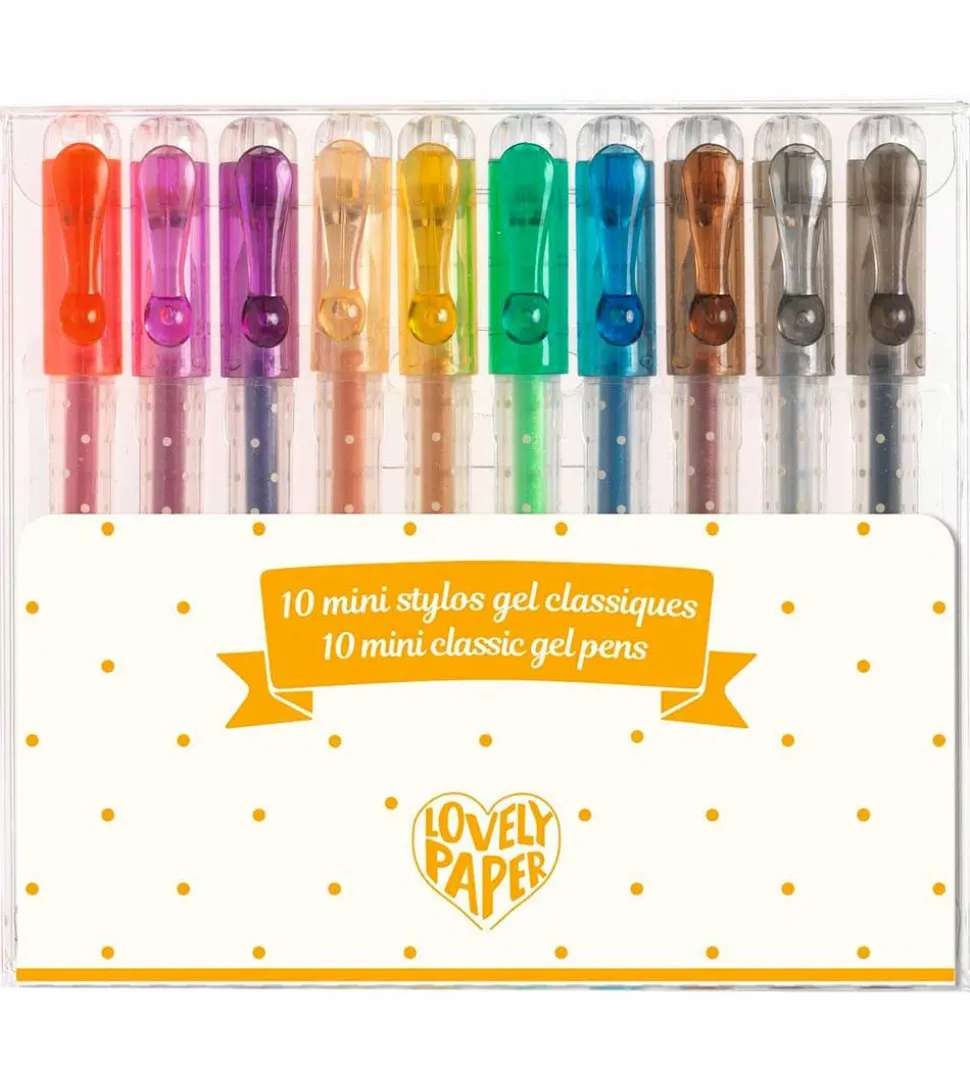 Djeco Mini Kuglepenne - 10 stk. - Gel - Classic
