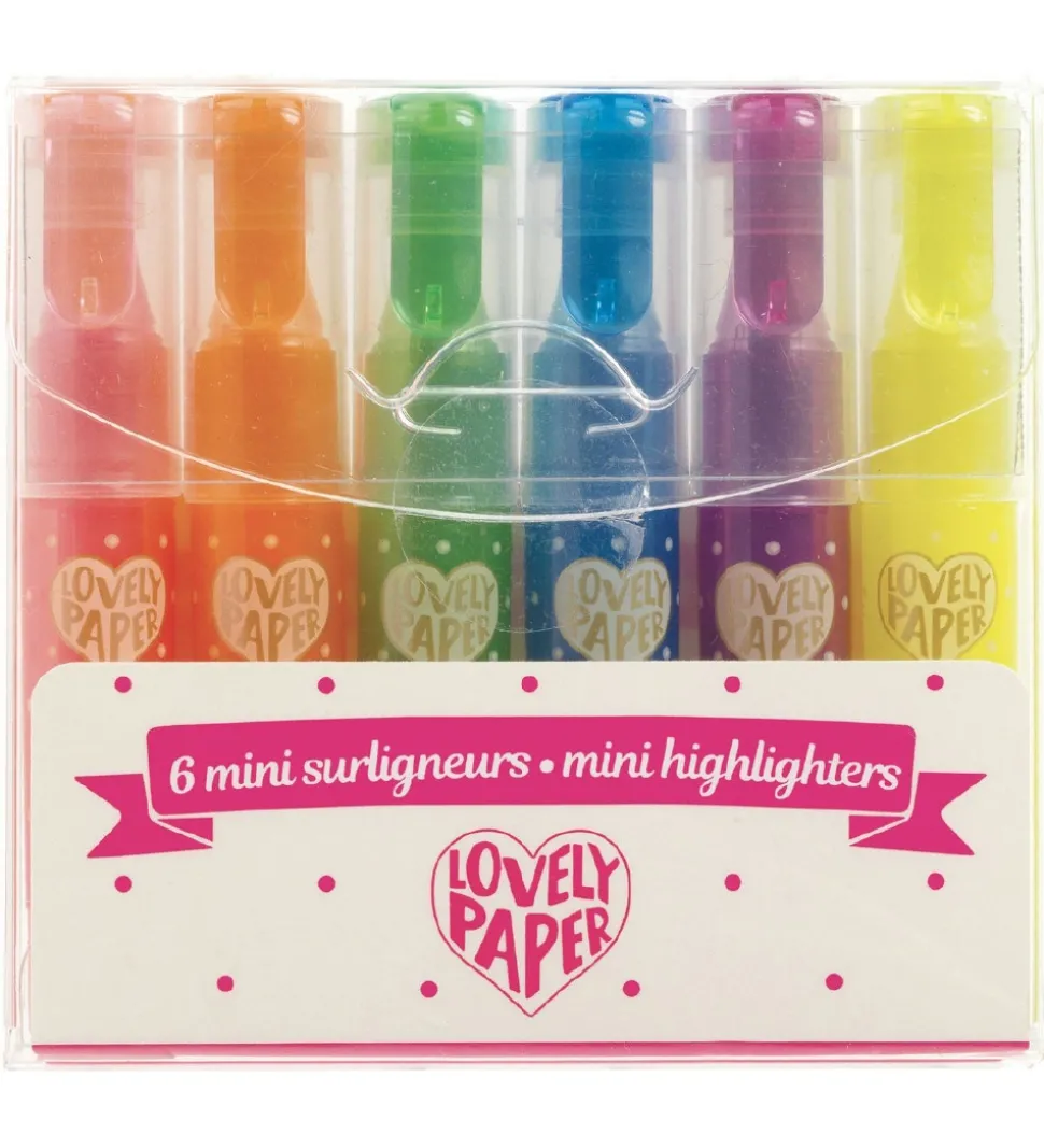 Djeco Overstregningstusch - 6 Stk. - Surligneurs mini fluo
