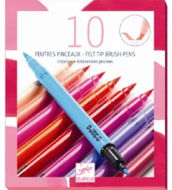 Djeco Tuscher - 2-i-1 - 10 stk. - Pastelfarver