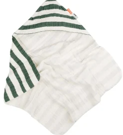 Done By Deer Babyhåndklæde - 70x70 cm - Stripes Green
