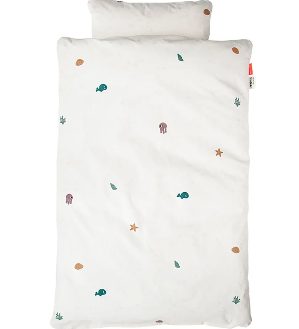 Done By Deer Sengetøj - Junior - Sea Friends Beige