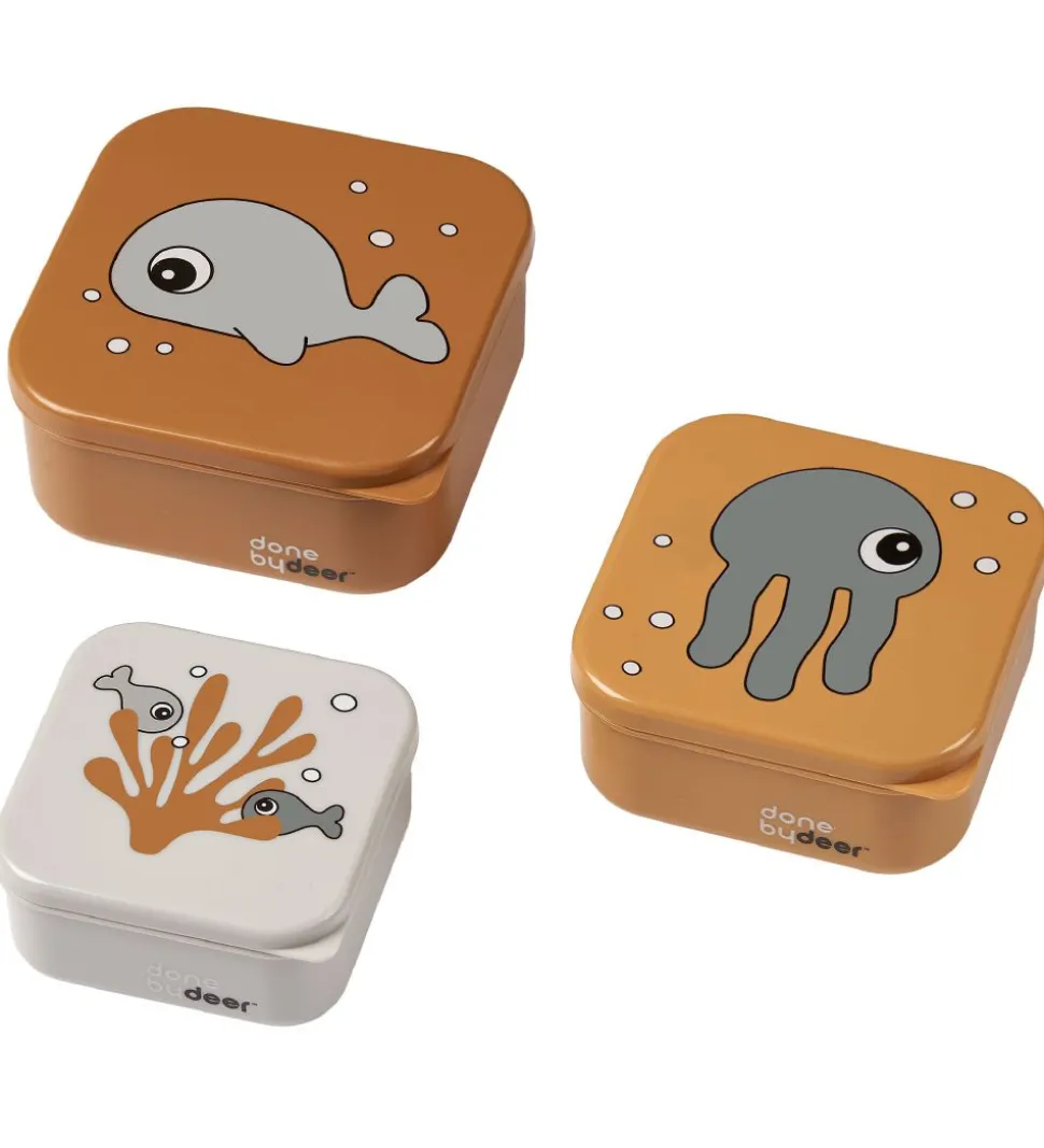 Done By Deer Snackbox - Sea Friends - 3-pak - Mustard