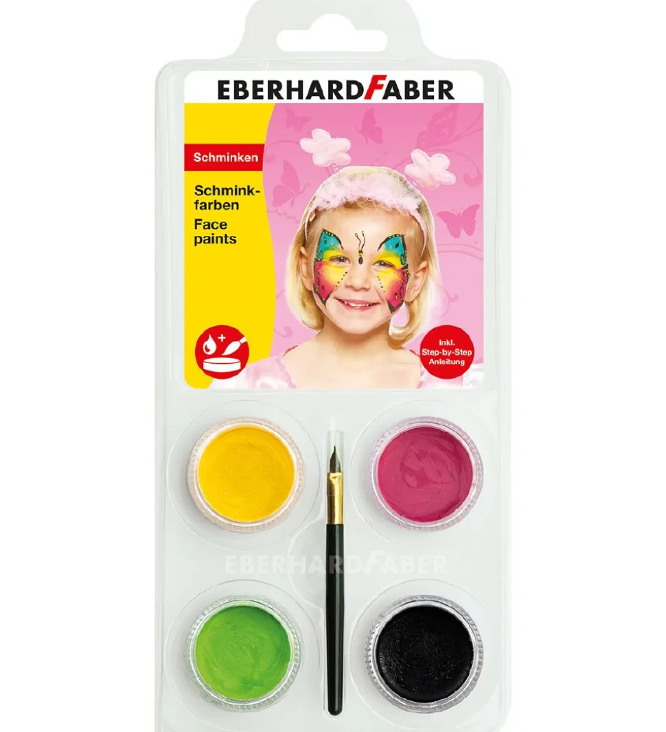 Eberhard Faber Ansigtsmaling - 4 Farver - Sommerfugl