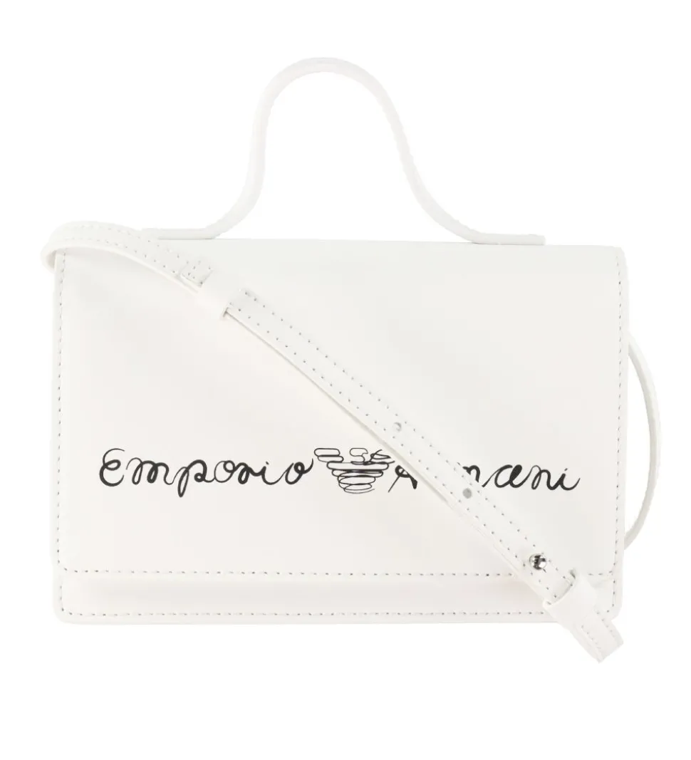 Emporio Armani Skuldertaske - Hvid m. Signatur