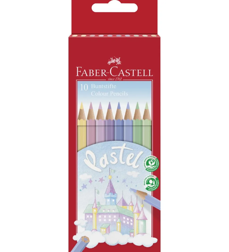 Faber-Castell Farveblyanter - Slot - 10 stk - Pastel