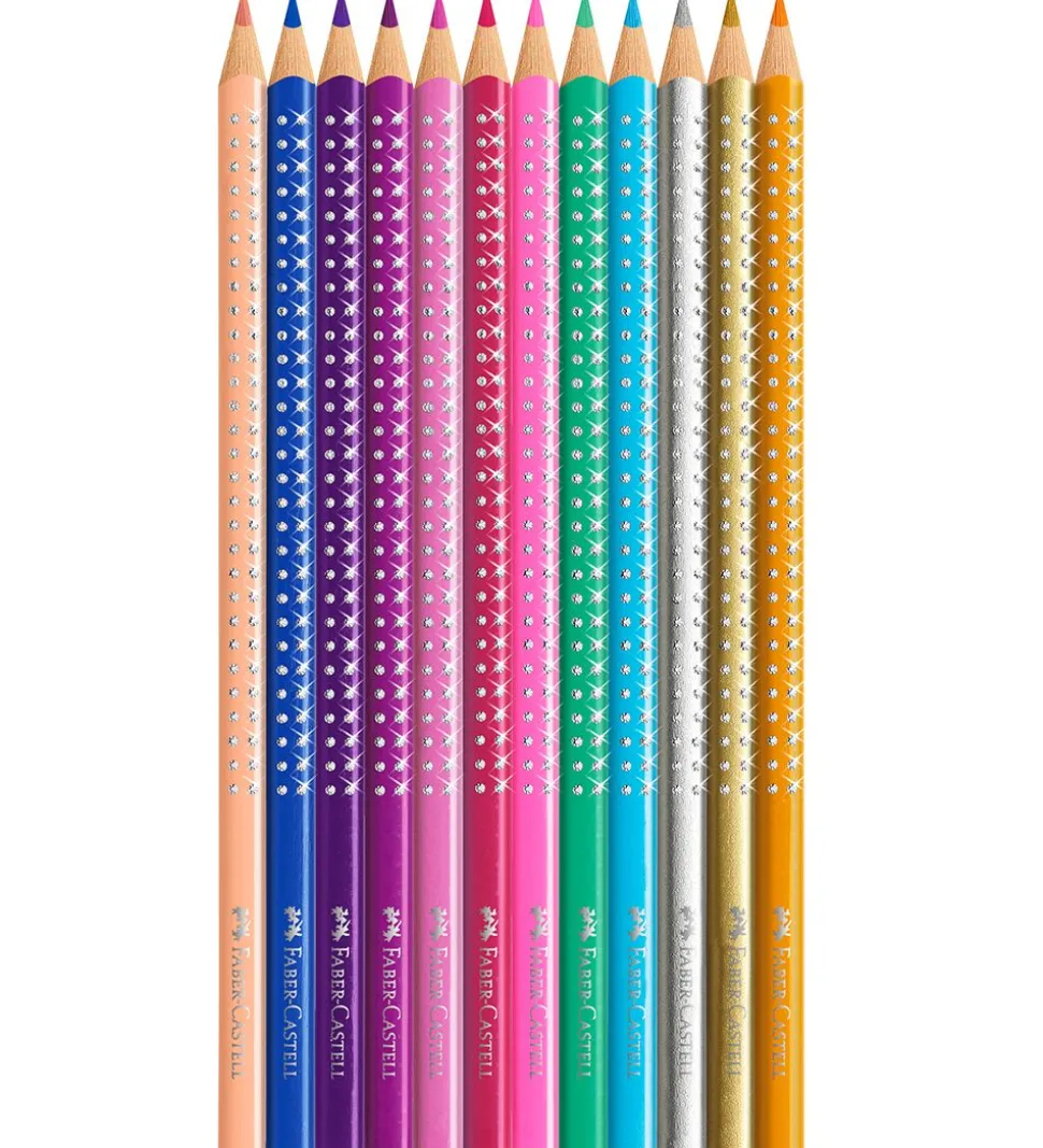 Faber-Castell Farveblyanter - Grip - 12 stk - Sparkle