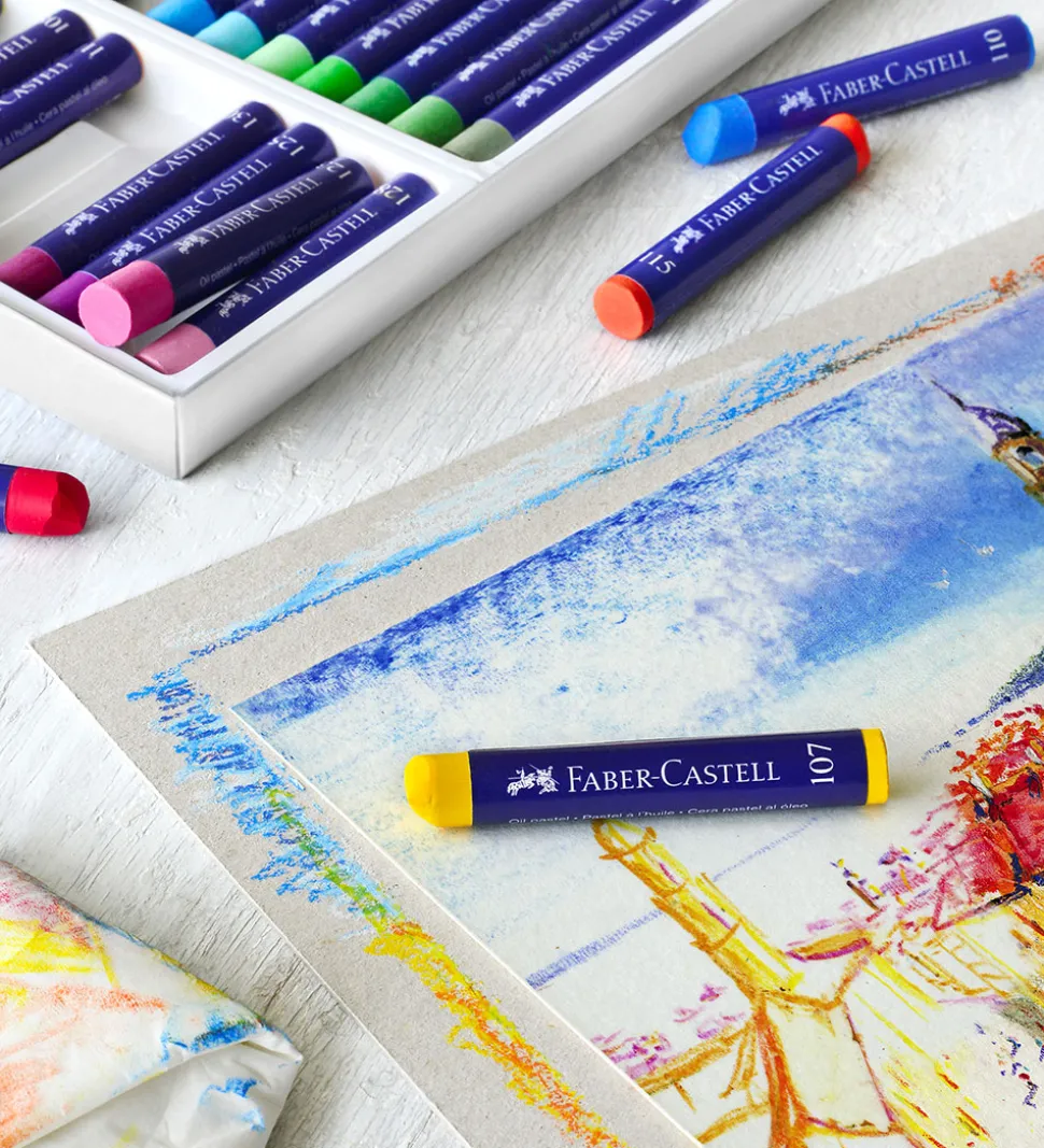 Faber-Castell Fedtfarver - 12 stk