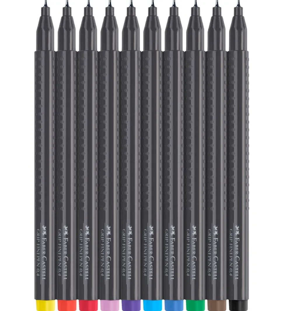 Faber-Castell Fineliner - Grip - 10 stk - Multifarvet