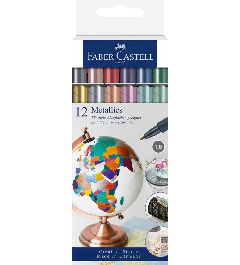 Faber-Castell Tusch - Metallic - 12 stk.