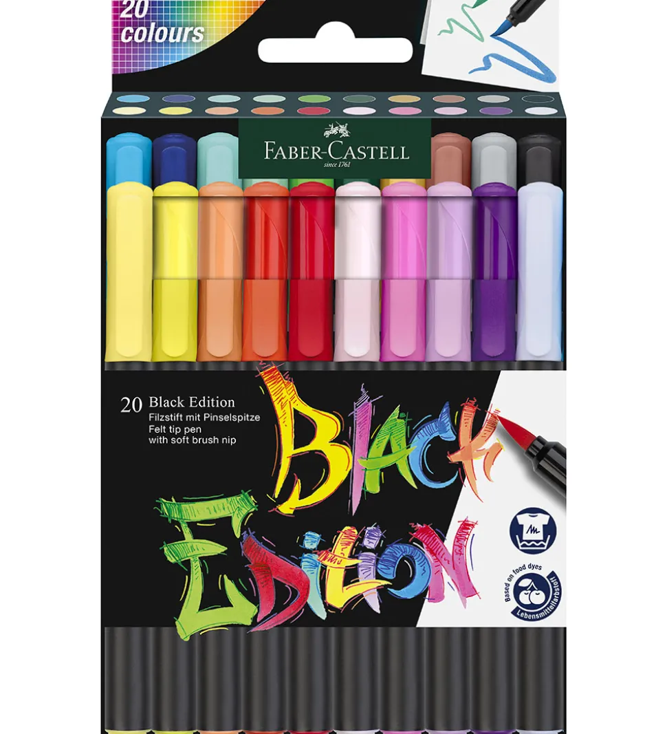 Faber-Castell Tuscher - Black Edition - 20 Stk