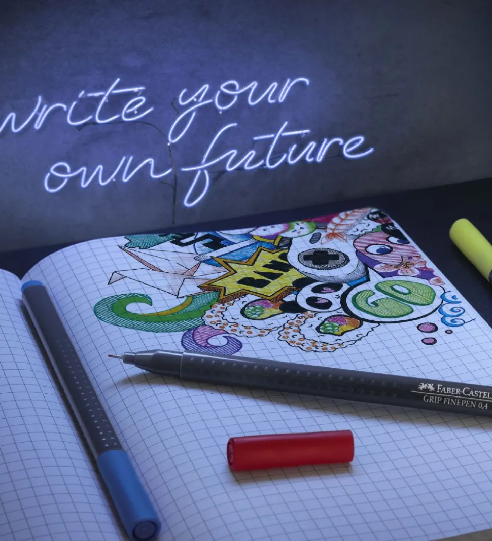 Faber-Castell Tuscher - Grip Finepen - 30 stk - Pastel/Neon