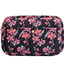 Fan Palm Toilettaske - Large - Quiltet Velour - Flawness Black