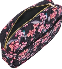 Fan Palm Toilettaske - Large - Quiltet Velour - Flawness Black