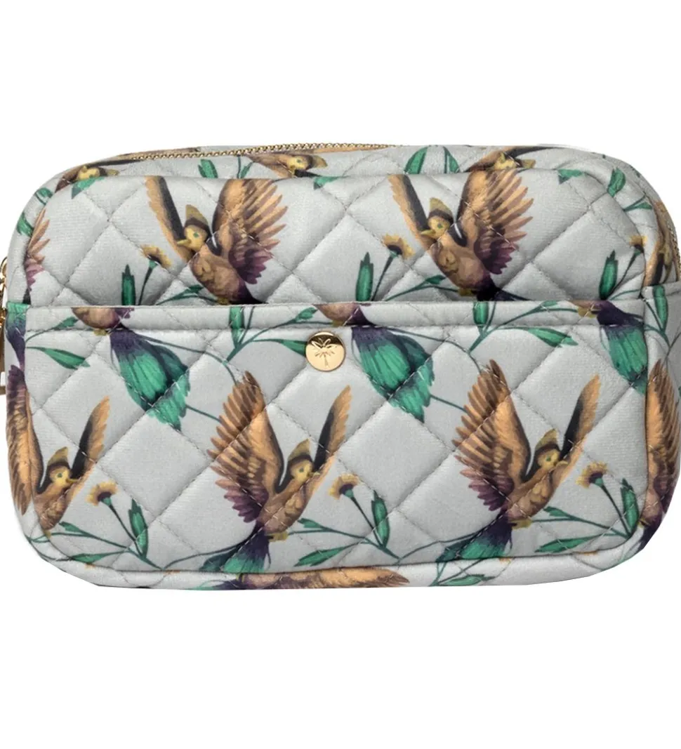 Fan Palm Toilettaske - Medium - Quiltet Velour - Natural Humming