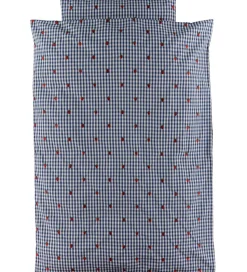 Flöss Sengetøj - Baby - Nolly - Berry blue check