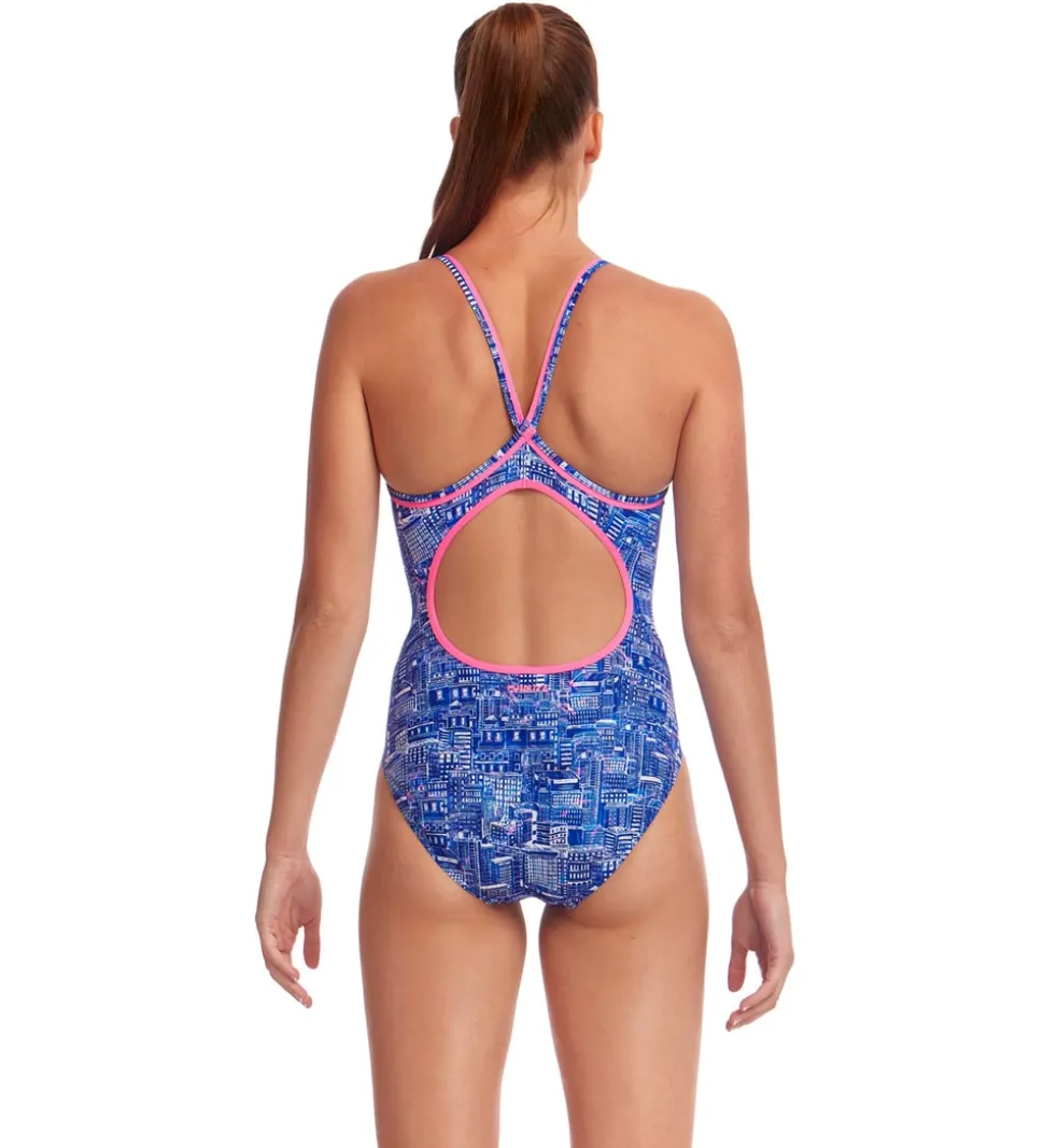 Funkita Badedragt - Diamond Back - UV50+ - Sky City