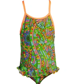 Funkita Badedragt - UV50+ - Belted Frill - Minty Mixer