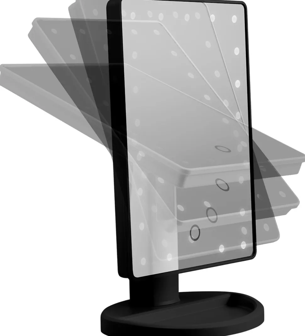 Gillian Jones Bordspejl - Firkant - LED/Touch - Sort