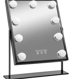 Gillian Jones Makeupspejl - 9 LED/Touch - Sort