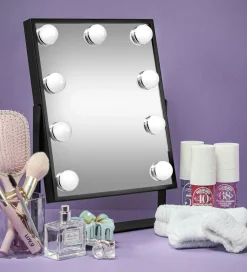 Gillian Jones Makeupspejl - 9 LED/Touch - Sort