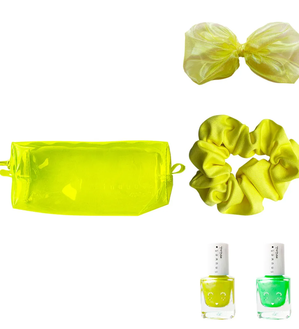 Inuwet Gavesæt - Neglelak/Hårpynt - Neon Yellow