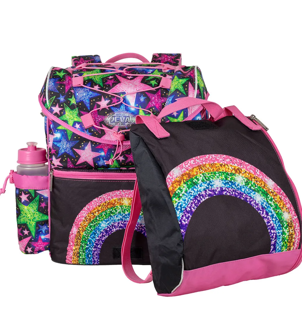 Jeva Skoletaske - Intermediate - Shimmer Rainbow