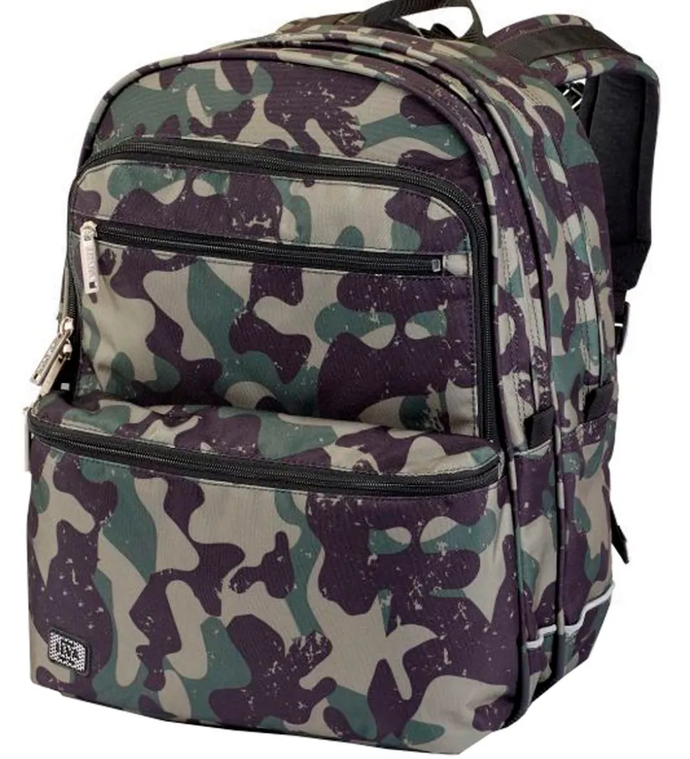 Jeva Skoletaske - Square - Green Camouflage