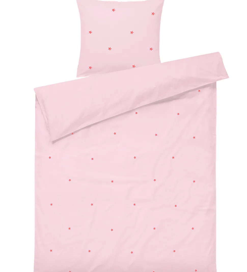 Juna Sengetøj - Daisy - Junior - Pink/Rød