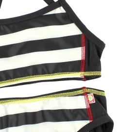 Katvig Classics Bikini - UV60 - Sort/Hvidstribet