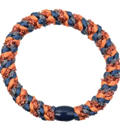 Kknekki Hårelastik - Blå/Orange Glimmer