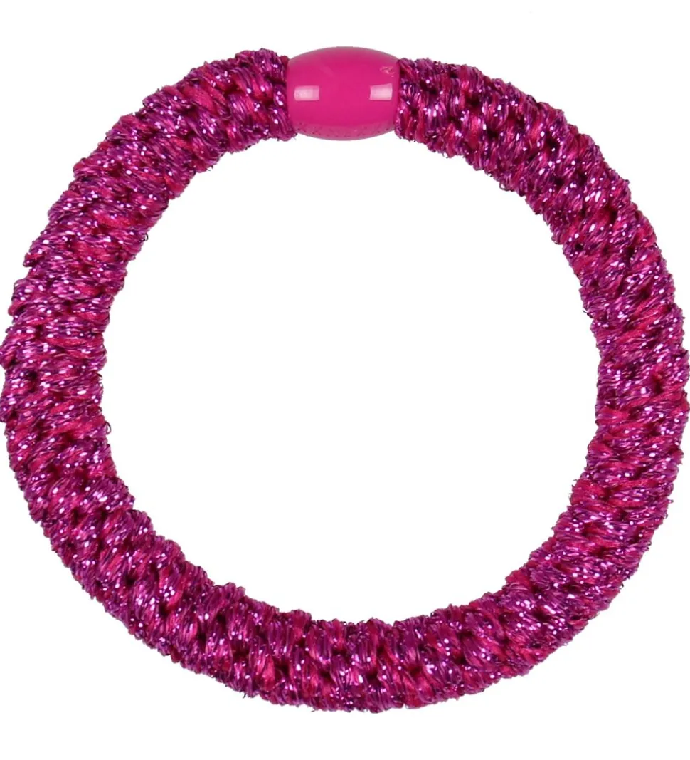 Kknekki Hårelastik - Elektrisk Pink Glimmer