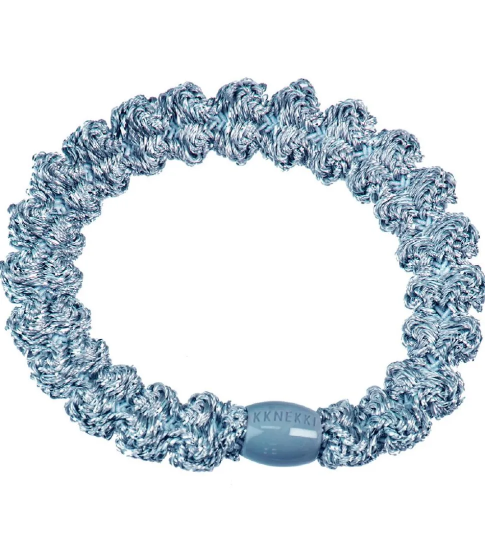 Kknekki Hårelastik - Lyseblå Glimmer m. Lace