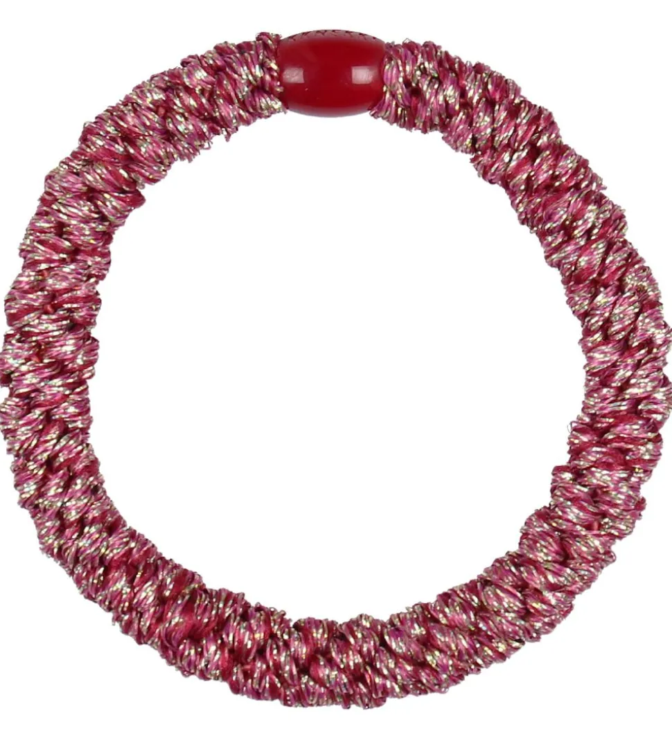 Kknekki Hårelastik - Mørk Rosa Glimmer
