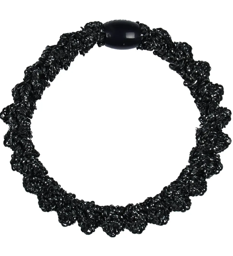 Kknekki Hårelastik - Mørkegrå Glimmer m. Lace