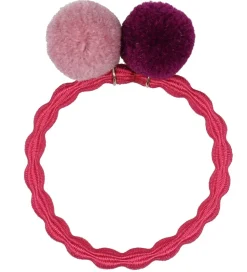 Kknekki Hårelastik - Rosa m. Pompon